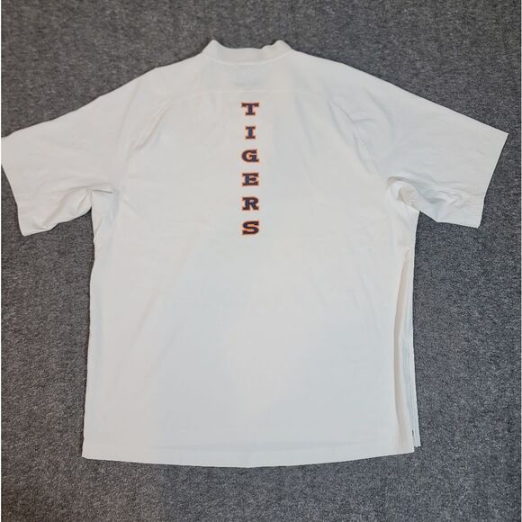 New Era Dallas Tigers Baseball Mens Size XL White 1/4 Zipper Cage Jacket - Picture 2 of 15